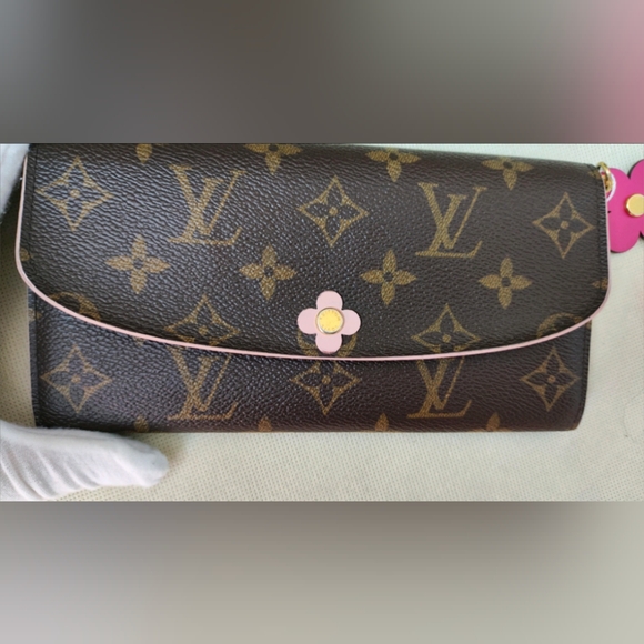 AUTHENTIC Louis Vuitton Monogram Bloom Flower Emilie Wallet Pre-owned - Picture 2 of 8
